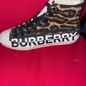 Burberry High Top Cheetah Shoes